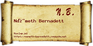 Németh Bernadett névjegykártya