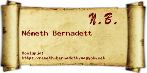 Németh Bernadett névjegykártya