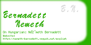 bernadett nemeth business card